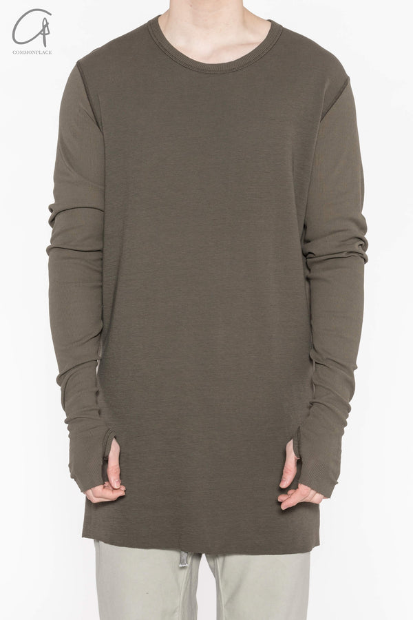 BORIS BIDJAN SABERI Long Sleeve T-Shirt AW22 LS1.2 RF FTN00001+FTJ00001 Gray PBBS23 5